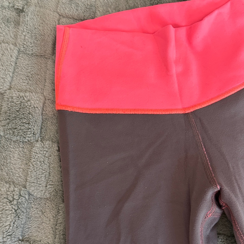 Lululemon Wunder Under Pant Leggings Grapefruit Reversible Pink/Gray - Picture 5 of 16